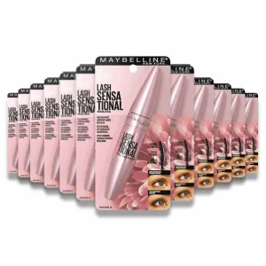 Maybelline -Lash Sensational Washable Mascara- 254 Very Black - 0.32 Oz - 12 Pack