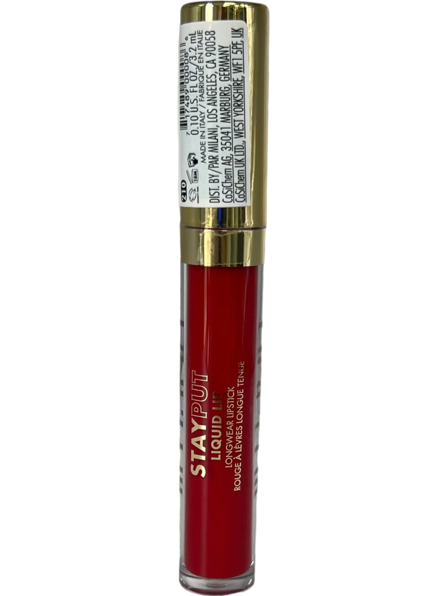 Milani Stay Put Matte Liquid Lipstick Red Flag