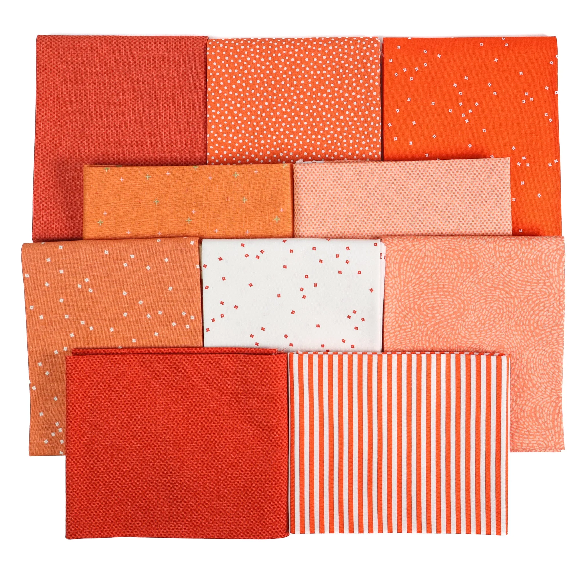 Orange (10) Piece Fat Quarter Bundle