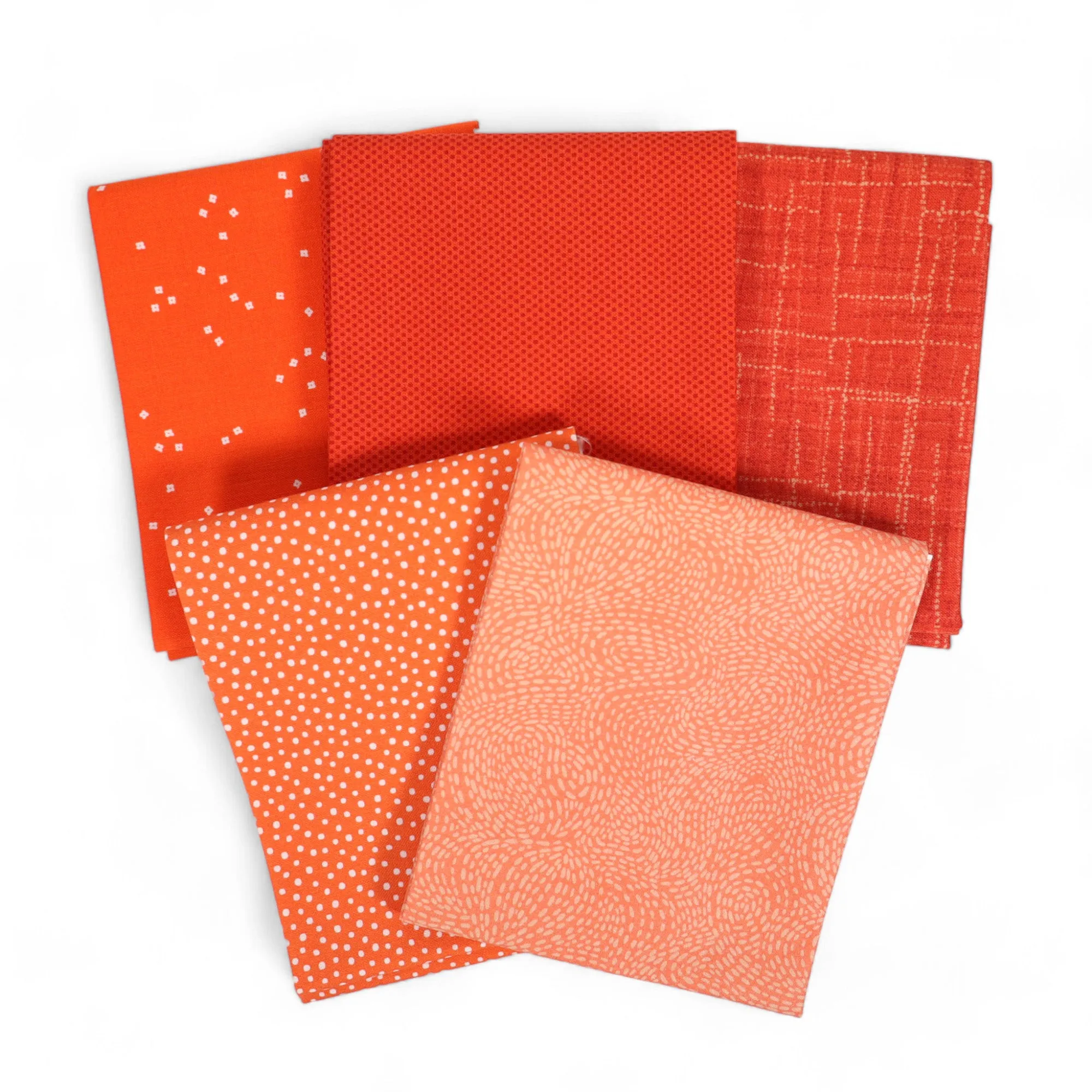 Orange (5) Piece Fat Quarter Bundle