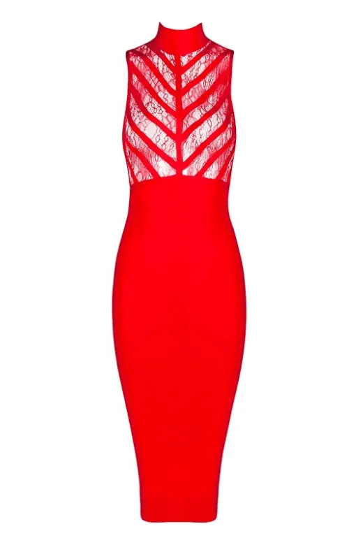 Paige Bodycon Dress - Lipstick Red