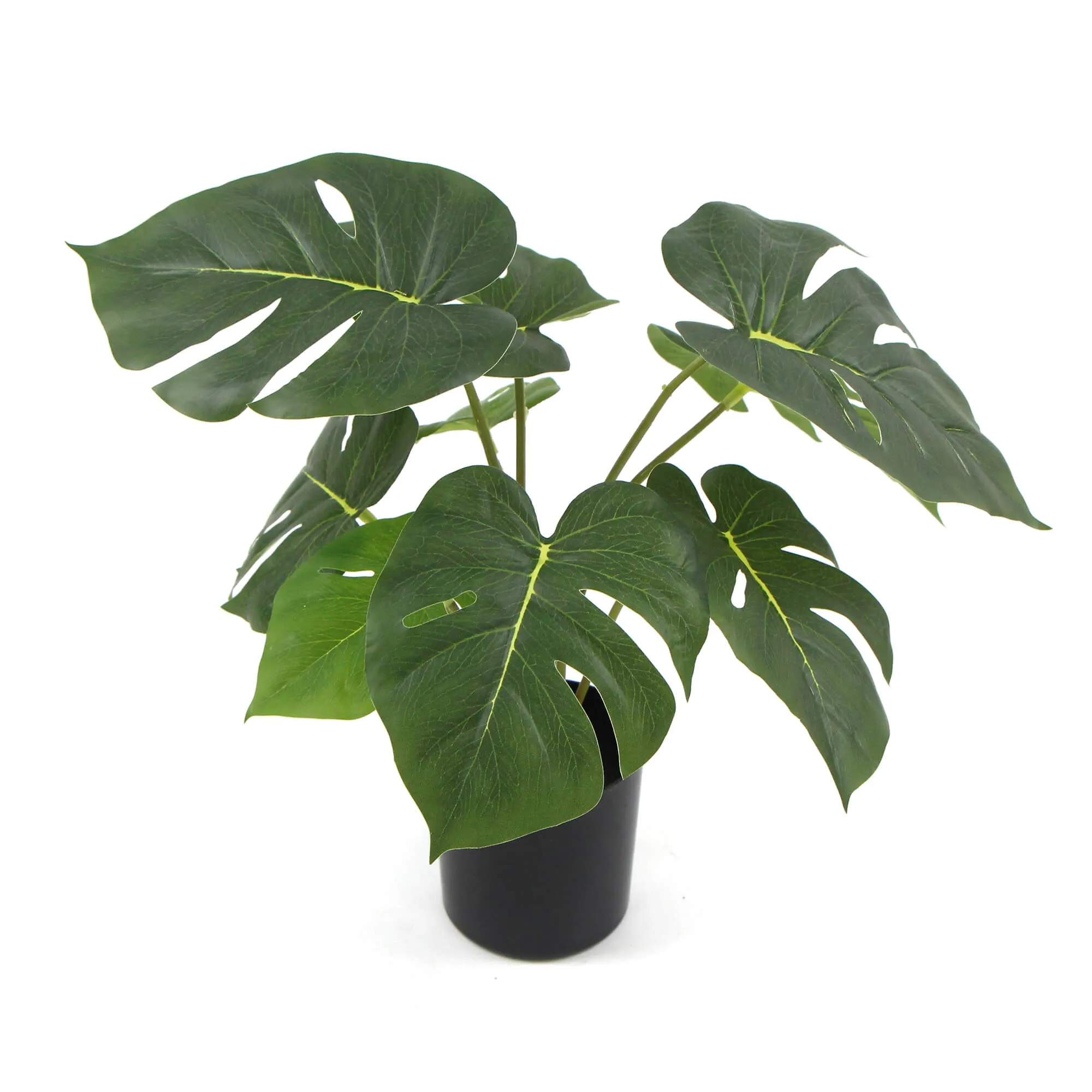 Potted Artificial Split Philodendron Plant With Real Touch Leaves 40cm