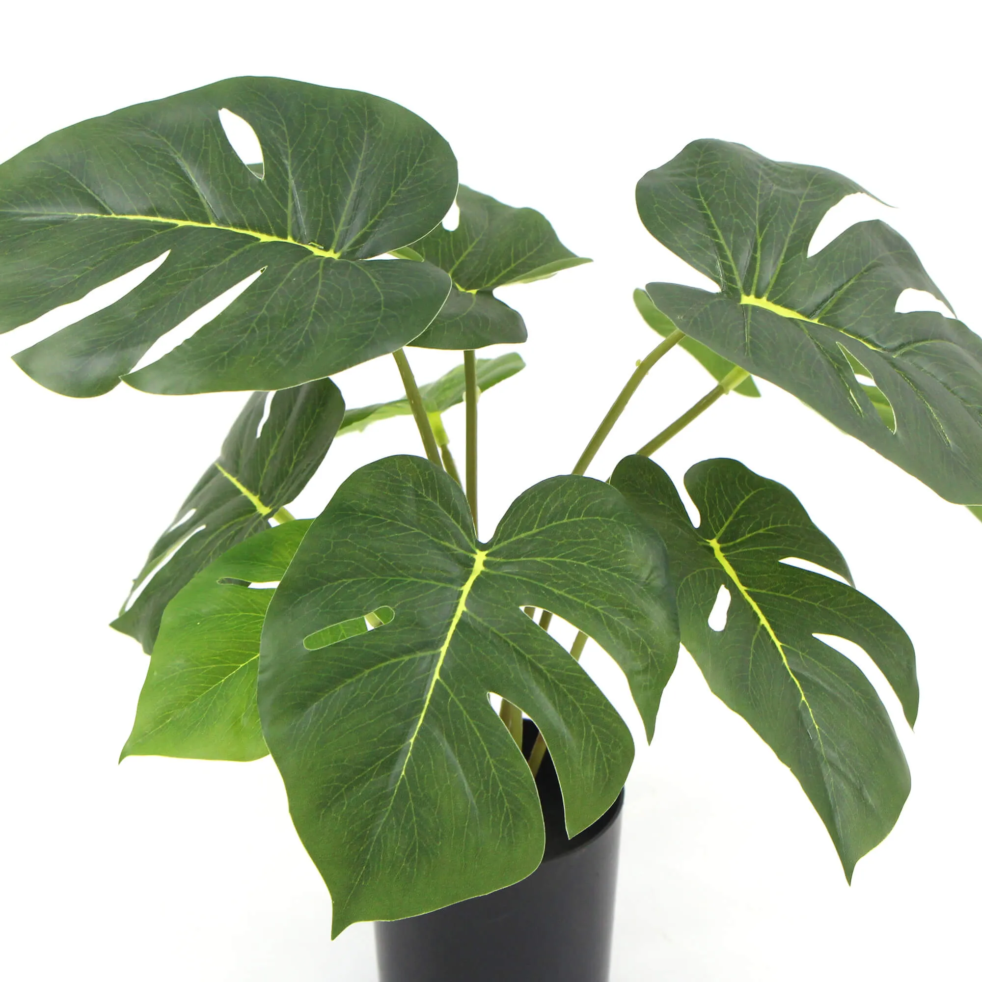 Potted Artificial Split Philodendron Plant With Real Touch Leaves 40cm