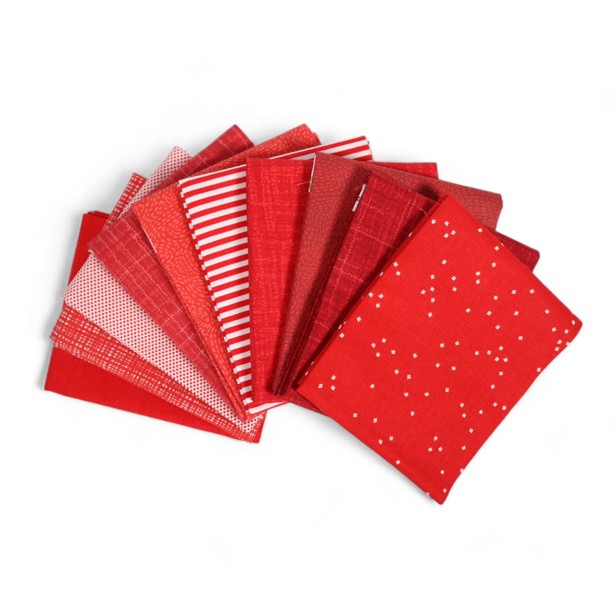 Red (10) Piece Fat Quarter Bundle