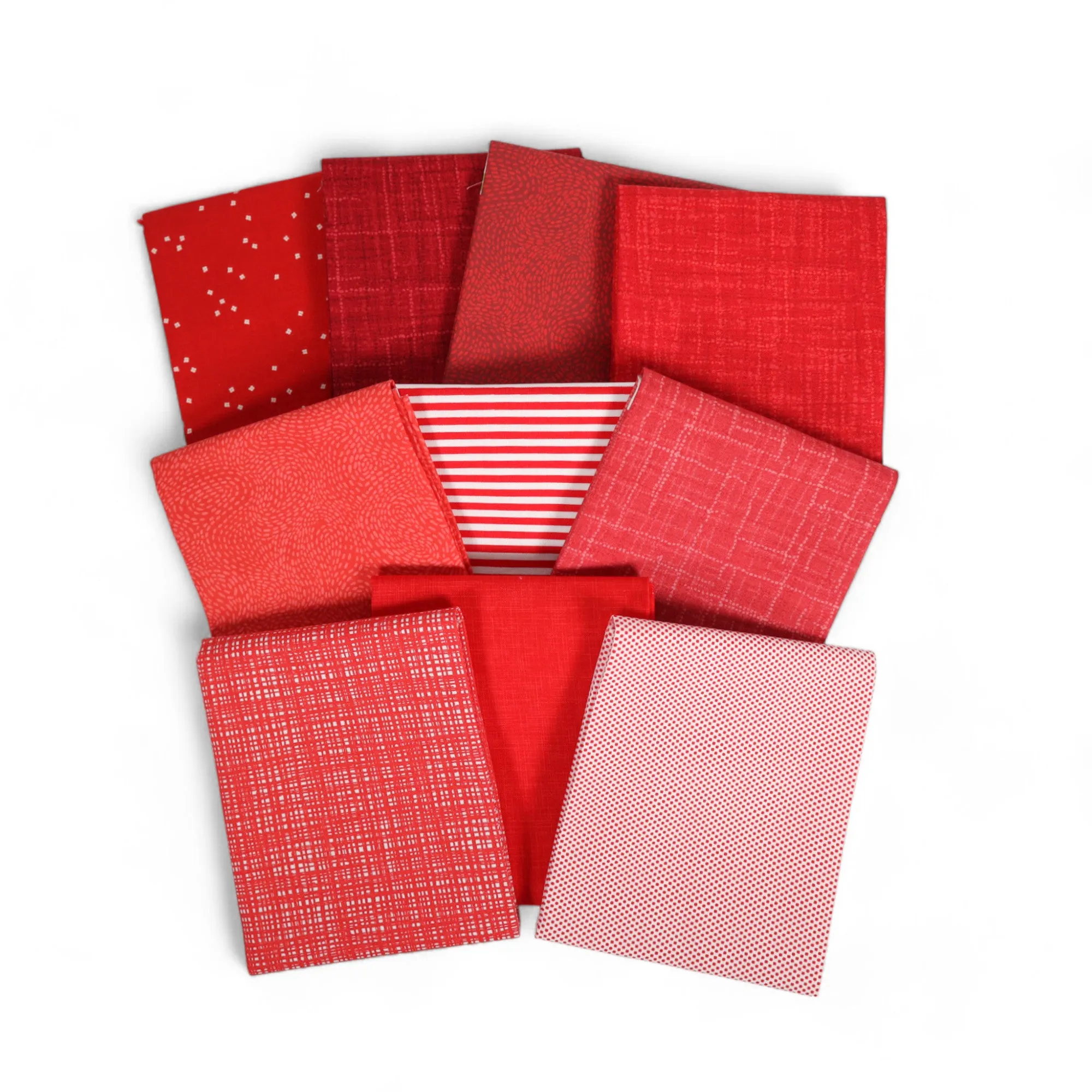 Red (10) Piece Fat Quarter Bundle