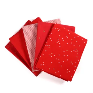 Red (5) Piece Fat Quarter Bundle