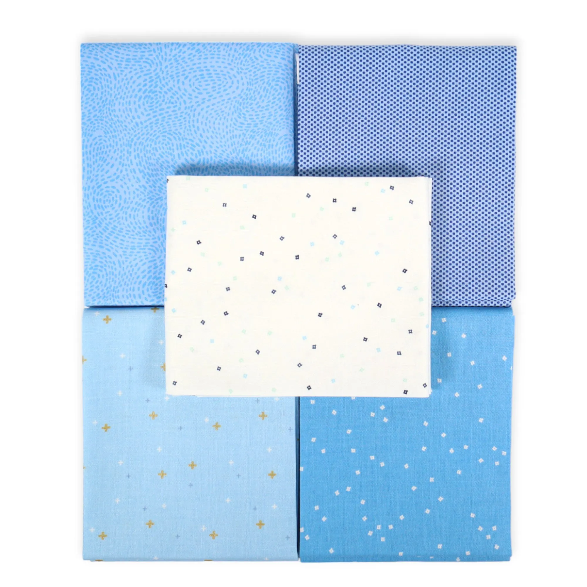 Sky Blue (5) Piece Fat Quarter Bundle