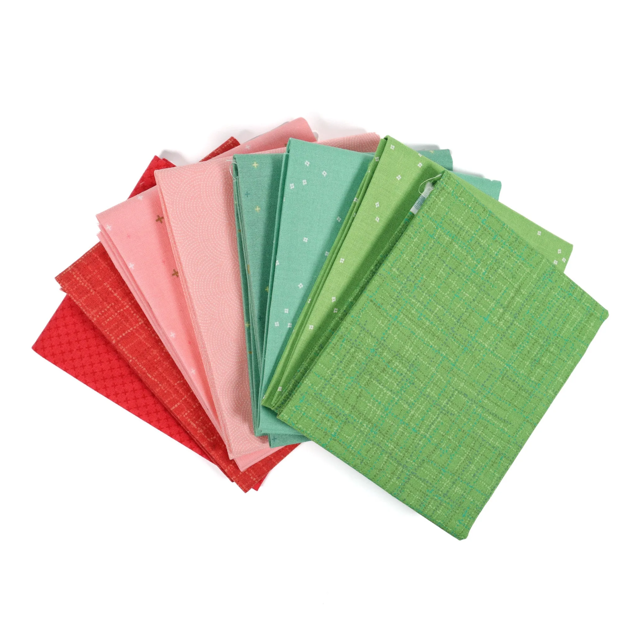 Tulip (8) Piece Fat Quarter Bundle - Coral, Pink, Green Fabric Bundle