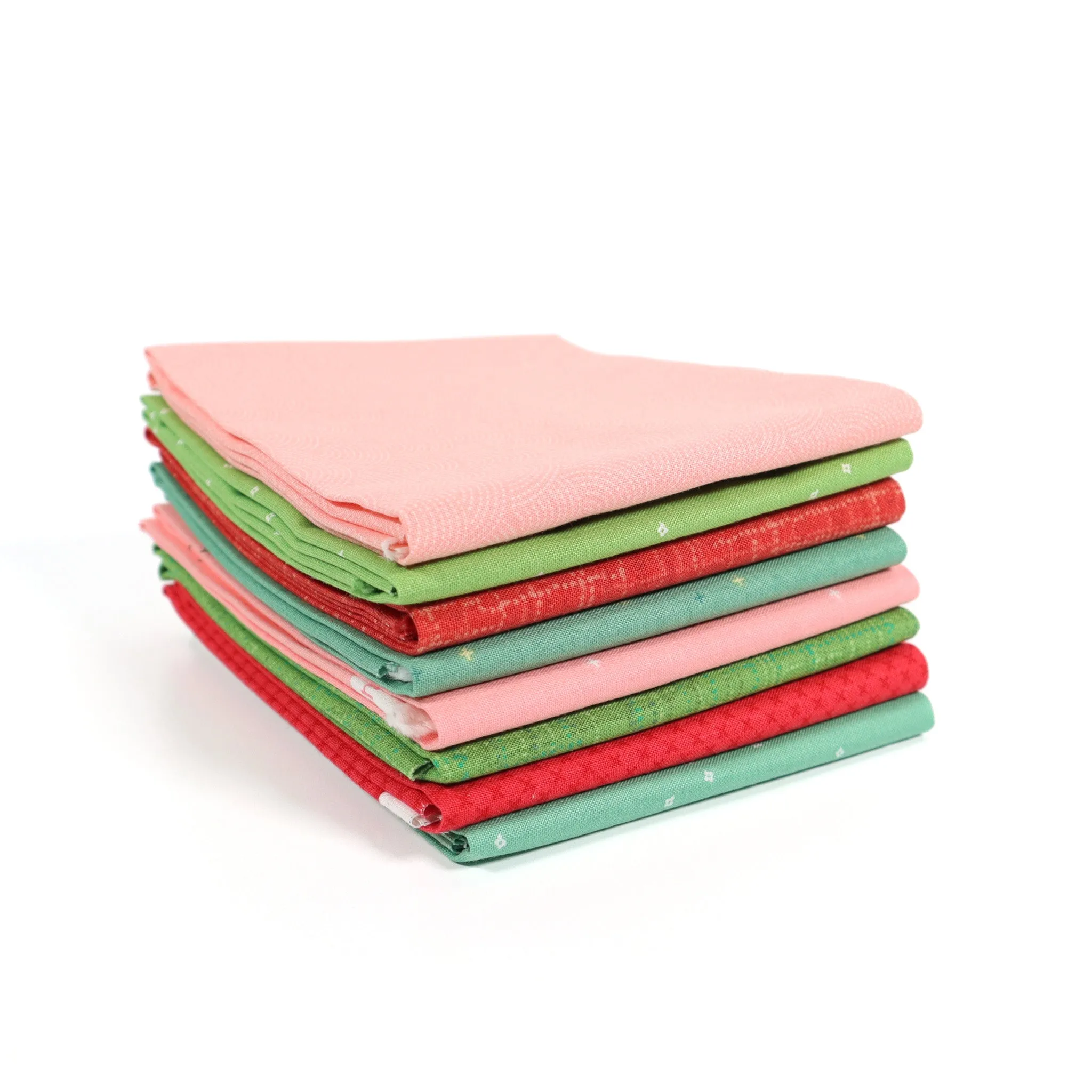 Tulip (8) Piece Fat Quarter Bundle - Coral, Pink, Green Fabric Bundle