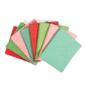 Tulip (8) Piece Fat Quarter Bundle - Coral, Pink, Green Fabric Bundle