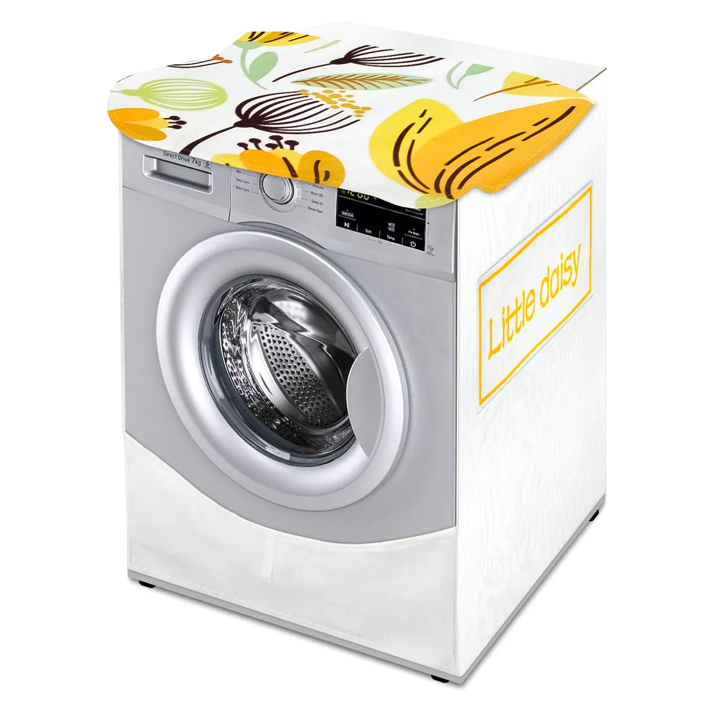 Washing Machine Cover (FABKUC) Front-Loading Machine |Yellow Leaves