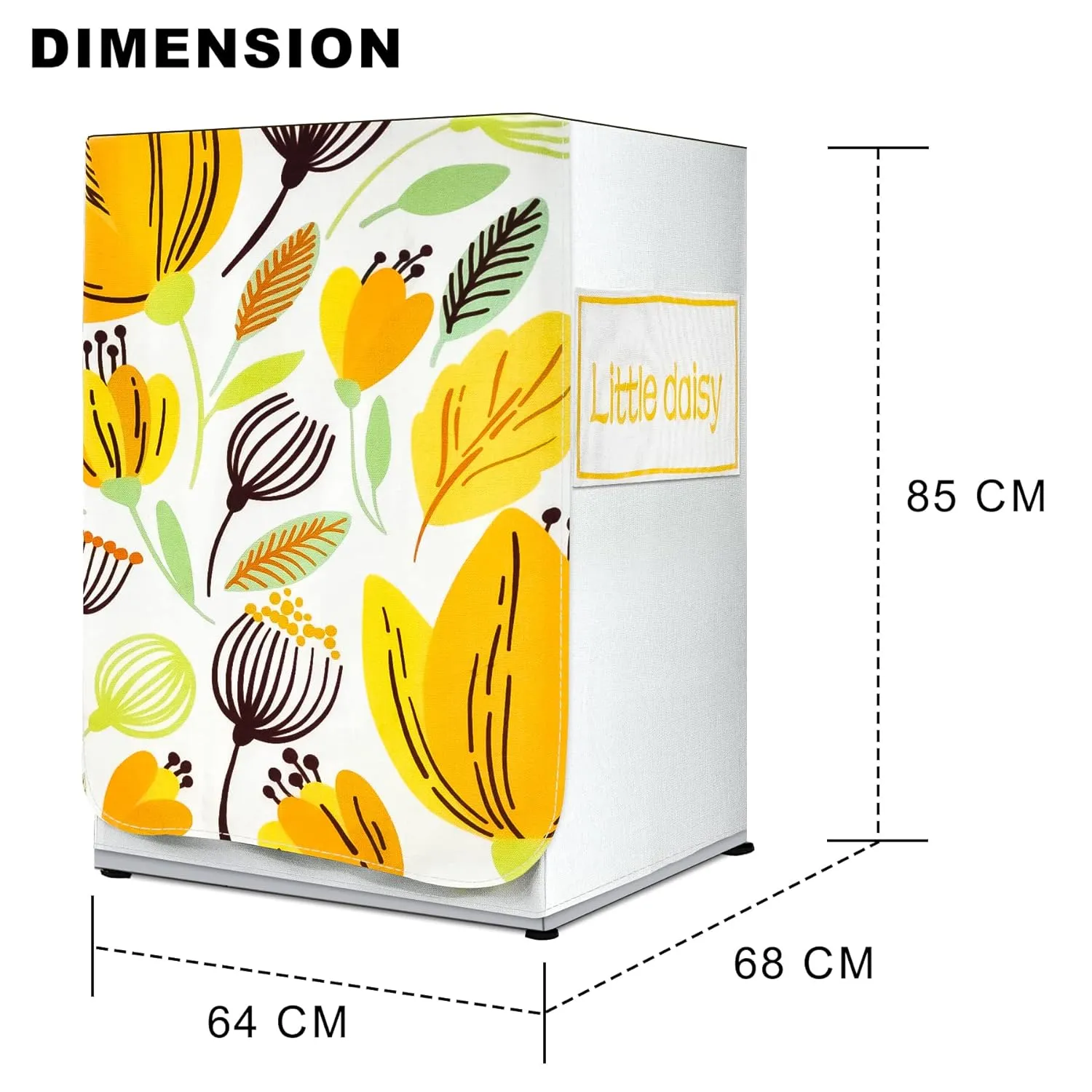 Washing Machine Cover (FABKUC) Front-Loading Machine |Yellow Leaves