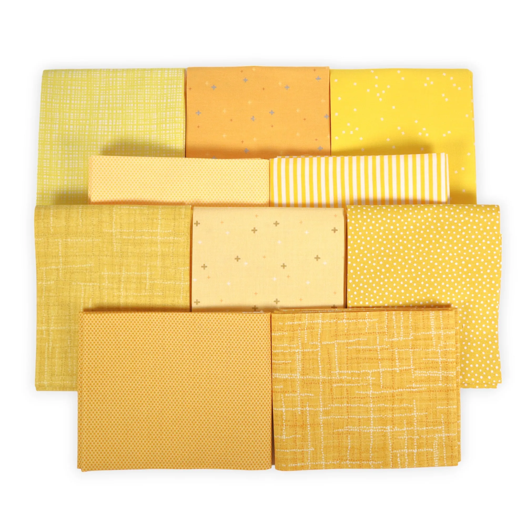 Yellow (10) Piece Fat Quarter Bundle