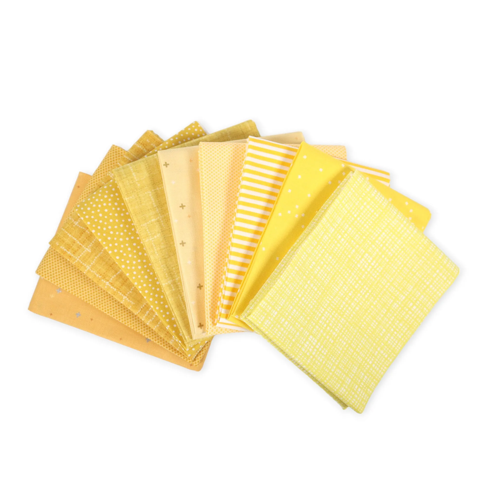 Yellow (10) Piece Fat Quarter Bundle