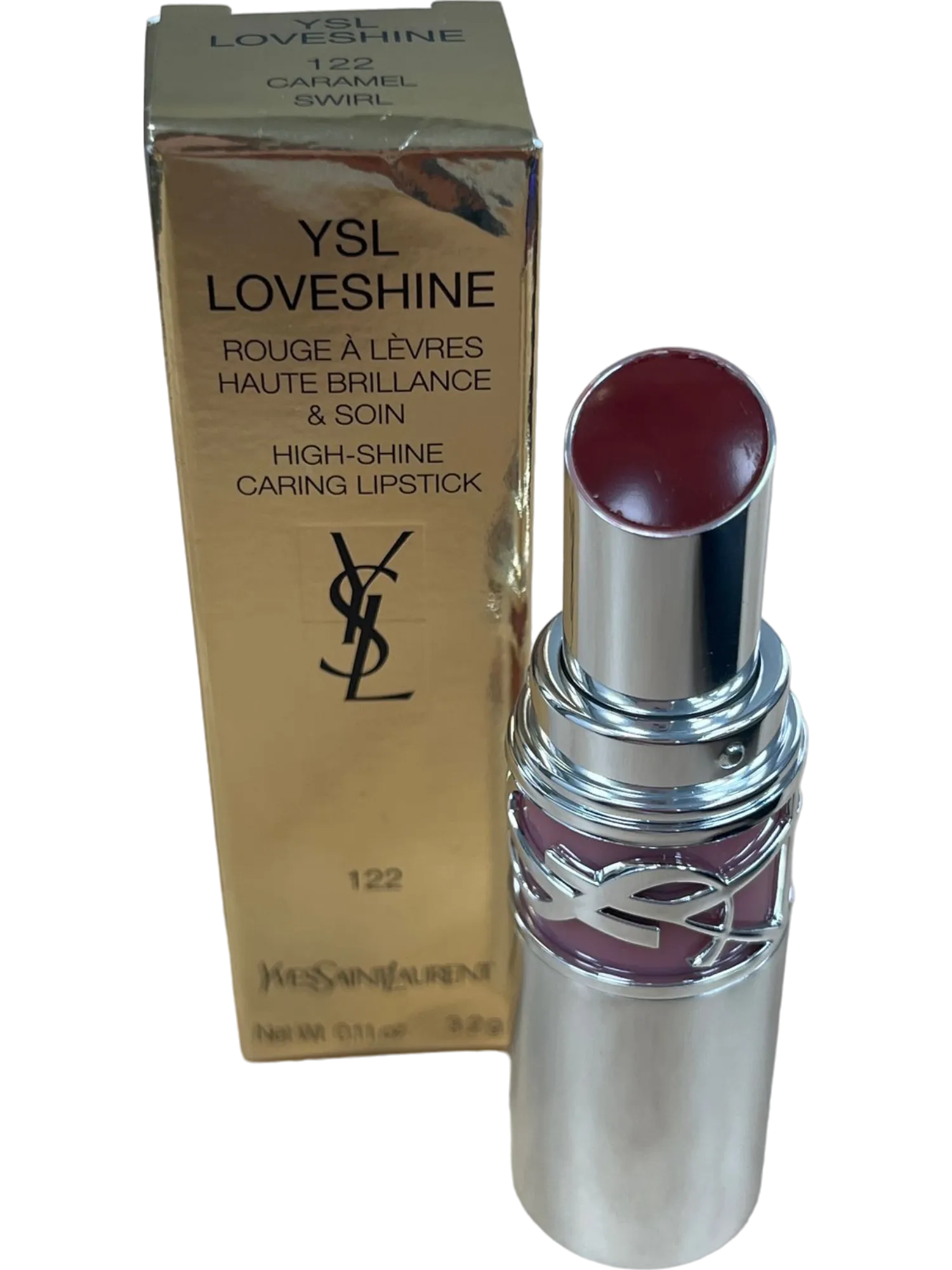 YSL Lovesine Caramel Swirl High-Shine Lipstick BNIB